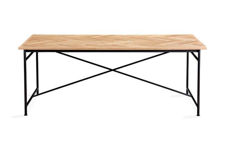 Ruokapöytä Narses 200 cm - Valkoinen/Ruskea - Ruokapöydät & keittiön pöydät