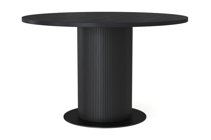 Ruokapöytä Neandir 120 cm Pyöreä Tolppajalka - Musta - Ruokapöydät & keittiön pöydät