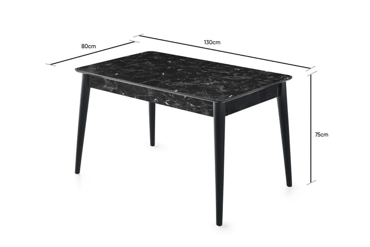 Ruokapöytä Nelumbo 130 cm - Antrasiitti - Ruokapöydät & keittiön pöydät