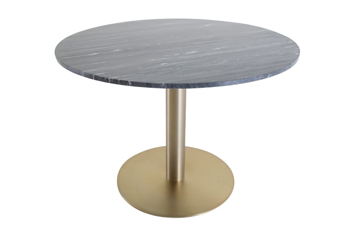 Ruokapöytä Netanya 106 cm Pyöreä Marmori - Musta/Messinki - Ruokapöydät & keittiön pöydät