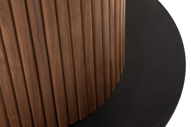 Ruokapöytä Noira 120 cm Pyöreä Tolppajalka - Pähkinä - Huonekalut - Pöytä & ruokailuryhmä - Ruokapöydät & keittiön pöydät