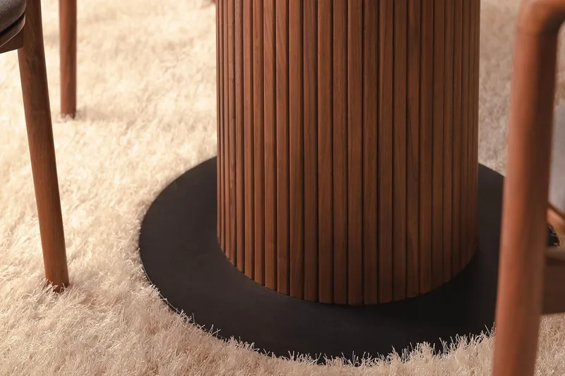 Ruokapöyt ä Noira 120 cm Pyöreä Tolppajalka - Pähkinä - Huonekalut - Pöytä & ruokailuryhmä - Ruokapöydät & keittiön pöydät