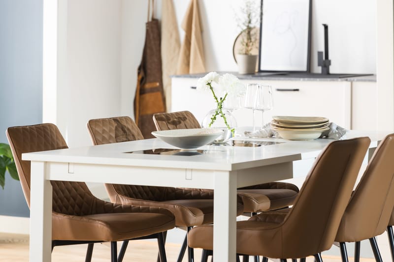 Ruokapöytä Octavia 180 cm Jatkettava - Valkoinen - Huonekalut - Pöytä & ruokailuryhmä - Ruokapöydät & keittiön pöydät