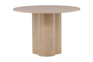Ruokapöytä Olivia 110 cm Pyöreä - Whitewash - Huonekalut - Pöytä & ruokailuryhmä - Ruokap öydät & keittiön pöydät