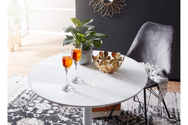 Ruokapöytä Rachid 75 cm Pyöreä - Valkoinen - Huonekalut - Pöytä & ruokailuryhmä - Ruokapöydät & keittiön pöydät