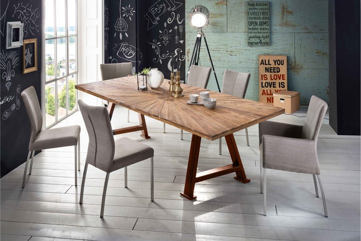 Ruokapöytä Raital 200x100 cm - Kierrätetty puu/ruskea - Ruokapöydät & keittiön pöydät