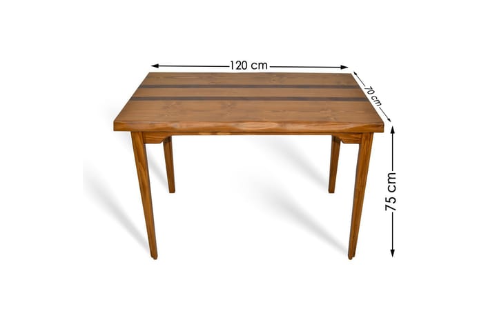 Ruokapöytä Rautas 120 cm - Tummanruskea - Ruokapöydät & keittiön pöydät