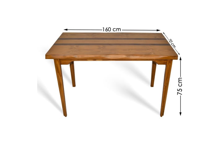 Ruokapöytä Rautas 160 cm - Luonnonväri/Vaaleanruskea - Ruokapöydät & keittiön pöydät