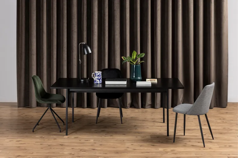 Ruokapöytä Ricketts 200x90 cm - Musta - Huonekalut - Pöytä & ruokailuryhmä - Ruokapöydät & keittiön pöydät