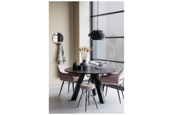 Ruokapöytä Rodion 129 cm Pyöreä - Tummanruskea - Ruokapöydät & keittiön pöydät