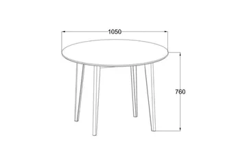 Ruokapöytä Roxby 105 cm Tammi - Huonekalut - Pöytä & ruokailuryhmä - Ruokapöydät & keittiön pöydät