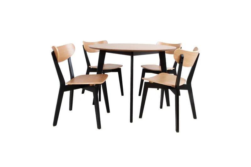 Ruokapöytä Roxby 105 cm Tammi/Musta, undefined