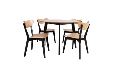 Ruokapöytä Roxby 105 cm Tammi/Musta - Huonekalut - Pöytä & ruokailuryhmä - Ruokapöydät & keittiön pöydät
