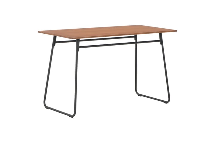 Ruokapöytä ruskea 120x60x73 cm täysi vaneri teräs - Ruskea - Ruokapöydät & keittiön pöydät