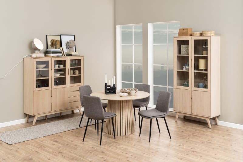 Ruokapöytä Saku 120 cm Pyöreä - Valkoinen - Huonekalut - Pöytä & ruokailuryhmä - Ruokapöydät & keittiön pöydät