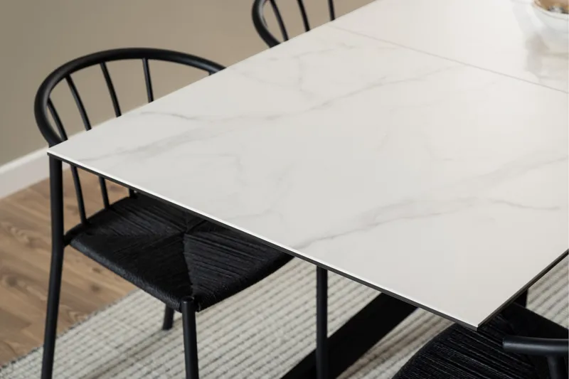 Ruokapöytä Salupa 210x90 cm - Valkoinen - Huonekalut - Pöytä & ruokailuryhmä - Ruokapöydät & keittiön pöydät