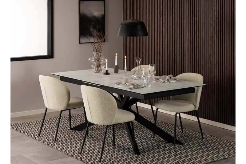 Ruokapöytä Salupa 240x100 cm - Valkoinen - Huonekalut - Pöytä & ruokailuryhmä - Ruokapöydät & keittiön pöydät