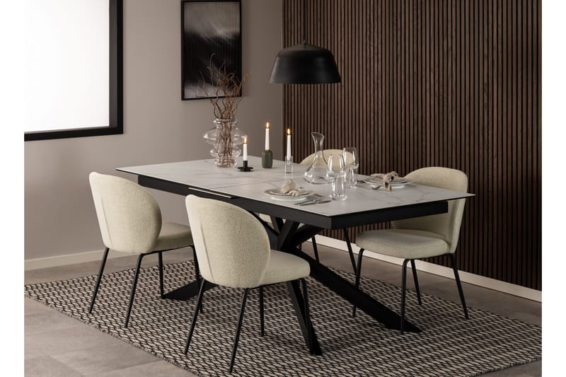 Ruokapöytä Salupa 240x100 cm - Valkoinen - Huonekalut - Pöytä & ruokailuryhmä - Ruokapöydät & keittiön pöydät