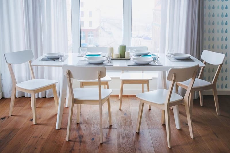 Ruokapöytä Sanford 195 cm - Valkoinen - Huonekalut - Pöytä & ruokailuryhmä - Ruokapöydät & keittiön pöydät