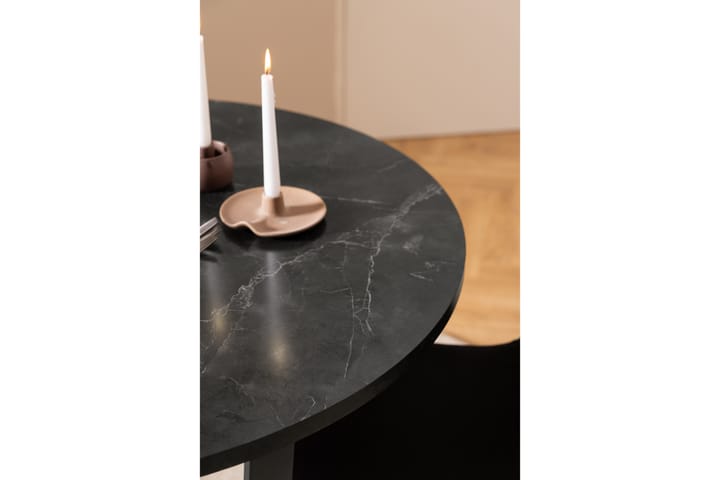 Ruokapöytä Sansi 110 cm Pyöreä - Musta - Ruokapöydät & keittiön pöydät