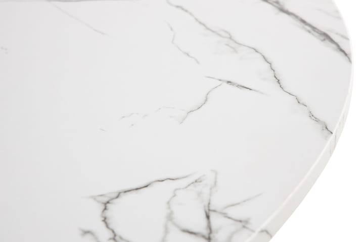 Ruokapöytä Severo 100 cm Pyöreä - Valkoinen Marmori/Musta - Marmoripöydät - Ruokapöydät & keittiön pöydät