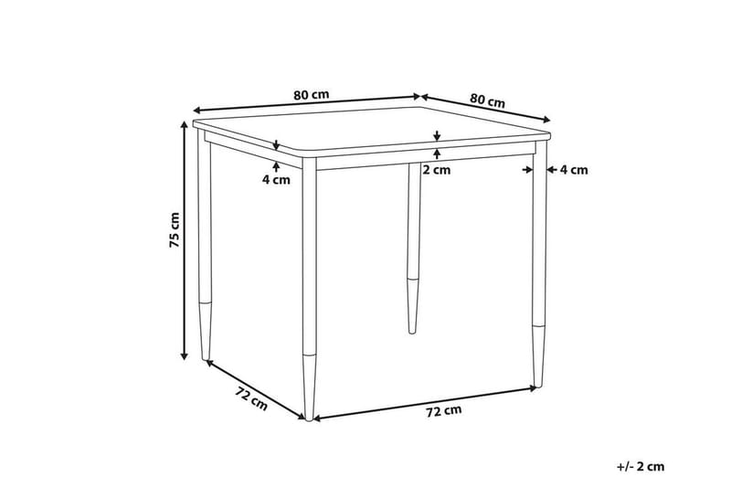 Ruokapöytä Shamley 80 cm - Musta / Kulta - Ruokapöydät & keittiön pöydät