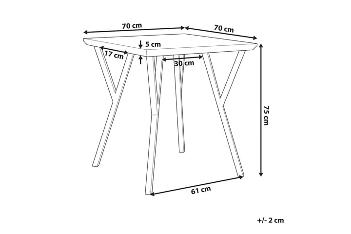 Ruokapöytä Siere 70x70 cm - Puu/Luonnonväri - Ruokapöydät & keittiön pöydät