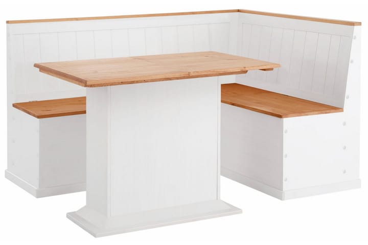 Ruokapöytä Silas 105 cm - Valkoinen/Ruskea - Ruokapöydät & keittiön pöydät