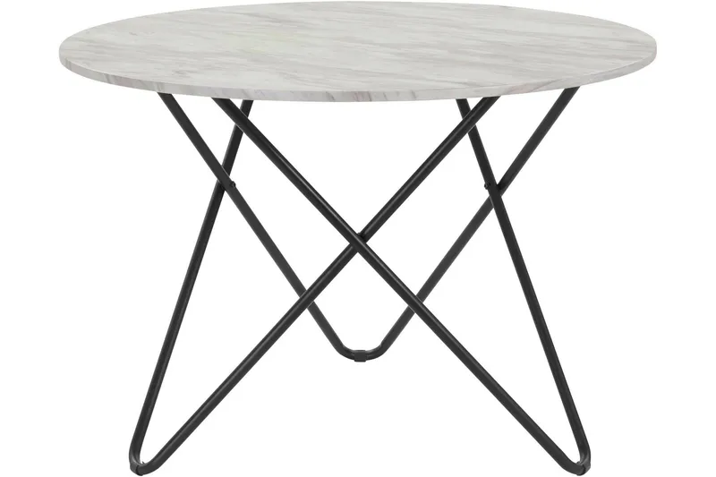 Ruokapöytä Skarje Pyöreä 110 cm - Harmaa/Valkoinen - Huonekalut - Pöytä & ruokailuryhmä - Ruokapöydät & keittiön pöydät