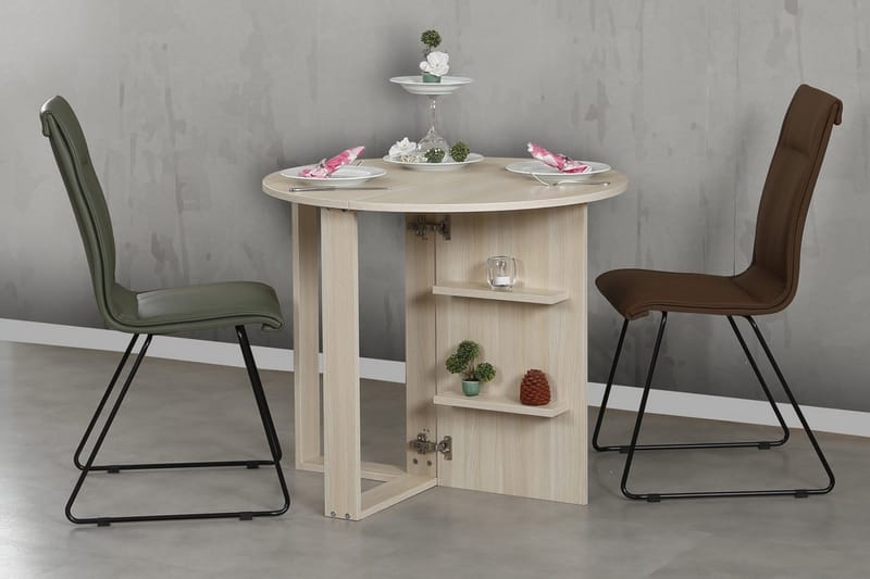 Ruokapöytä Skoglund Pyöreä Taitettava - Huonekalut - Pöytä & ruokailuryhm ä - Ruokapöydät & keittiön pöydät