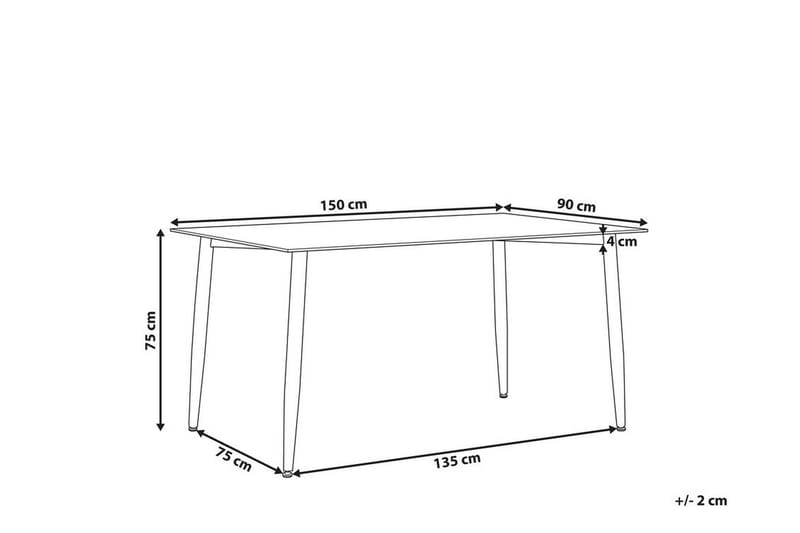 Ruokapöytä Smythe 150 cm - Lasi/Musta - Ruokapöydät & keittiön pöydät