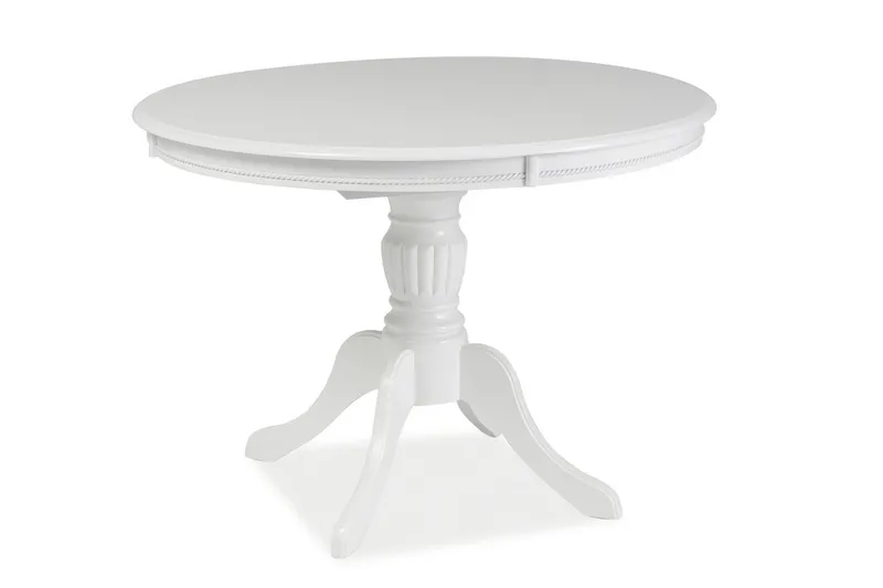 Ruokapöytä Staley Jatkettava 106-141 cm Soikea, Valkoinen