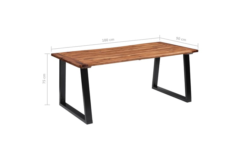Ruokapöytä täysi akaasiapuu 180x90 cm - Ruskea - Huonekalut - Pöytä & ruokailuryhmä - Ruokapöydät & keittiön pöydät