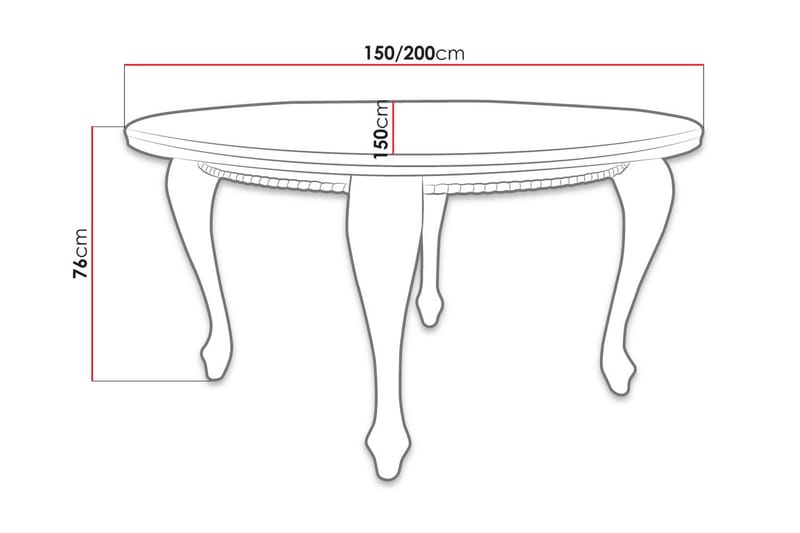 Ruokapöytä Tabell 150x150x76 cm - Puu/Luonnonväri - Huonekalut - Pöytä & ruokailuryhmä - Ruokapöydät & keittiön pöydät