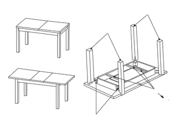 Ruokapöytä Tabell 160x90x76 cm - Puu/Luonnonväri - Huonekalut - Pöytä & ruokailuryhmä - Ruokapöydät & keittiön pöydät