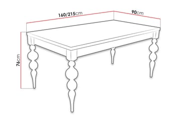 Ruokapöytä Tabell 160x90x76 cm - Puu/Luonnonväri - Huonekalut - Pöytä & ruokailuryhmä - Ruokapöydät & keittiön pöydät