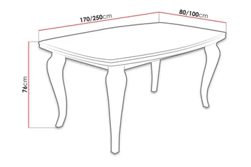 Ruokapöytä Tabell 170x100x76 cm - Puu/Luonnonväri - Huonekalut - Pöytä & ruokailuryhmä - Ruokapöydät & keittiön pöydät