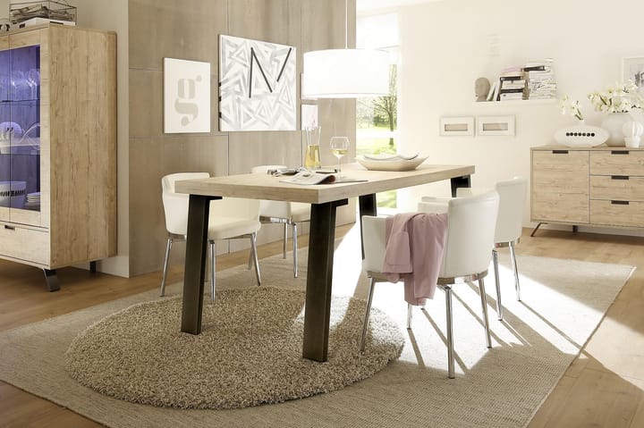 Ruokapöytä Terreno 188 cm - Tammi/Metalli - Ruokapöydät & keittiön pöydät