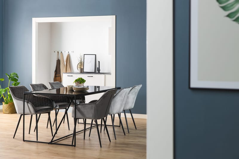 Ruokapöytä Treni 180 cm - Lasi/Metalli - Huonekalut - Pöytä & ruokailuryhmä - Ruokapöydät & keittiön pöydät