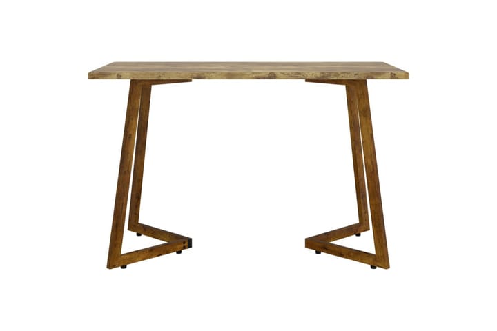 Ruokapöytä tummanruskea 120x60x74 cm MDF ja rauta - Ruskea - Ruokapöydät & keittiön pöydät