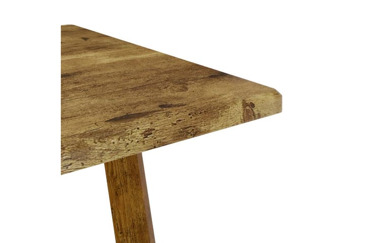 Ruokapöytä tummanruskea 120x60x74 cm MDF ja rauta - Ruskea - Ruokapöydät & keittiön pöydät