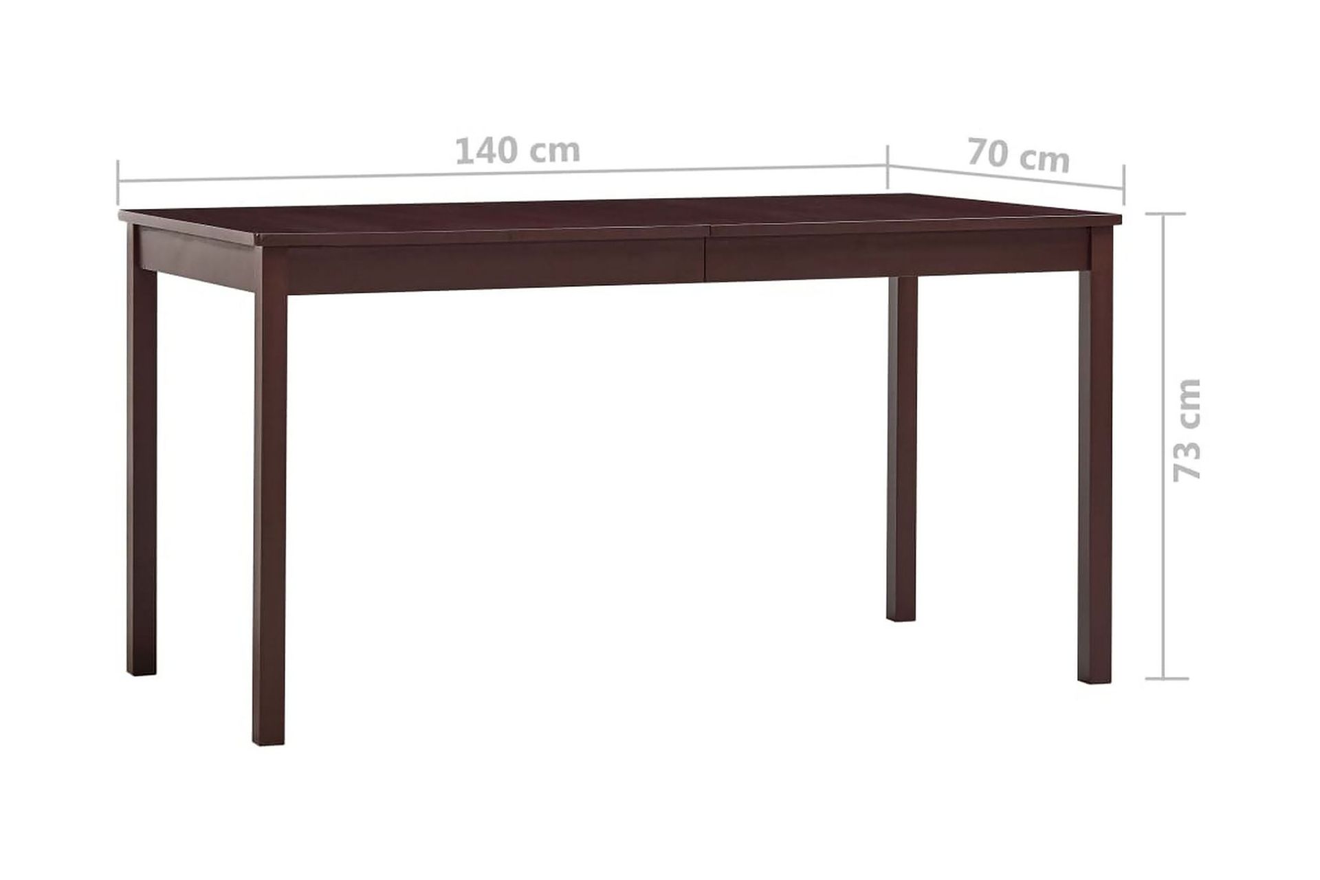 Ruokapöytä tummanruskea 140x70x73 cm mänty - Ruskea - Huonekalut - Pöytä & ruokailuryhmä - Ruokapöydät & keittiön pöydät