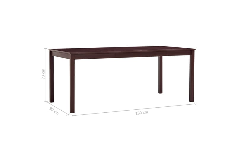 Ruokapöytä tummanruskea 180x90x73 cm mänty - Ruskea - Huonekalut - Pöytä & ruokailuryhmä - Ruokapöydät & keittiön pöydät
