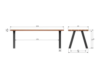 Ruokapöytä Tuor 210 cm - Luonnonväri - Huonekalut - Pöytä & ruokailuryhmä - Ruokapöydät & keittiön pöydät