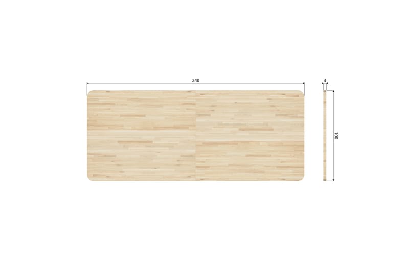 Ruokapöytä Tuor 240 cm - Natural - Huonekalut - Pöytä & ruokailuryhmä - Ruokapöydät & keittiön pöydät