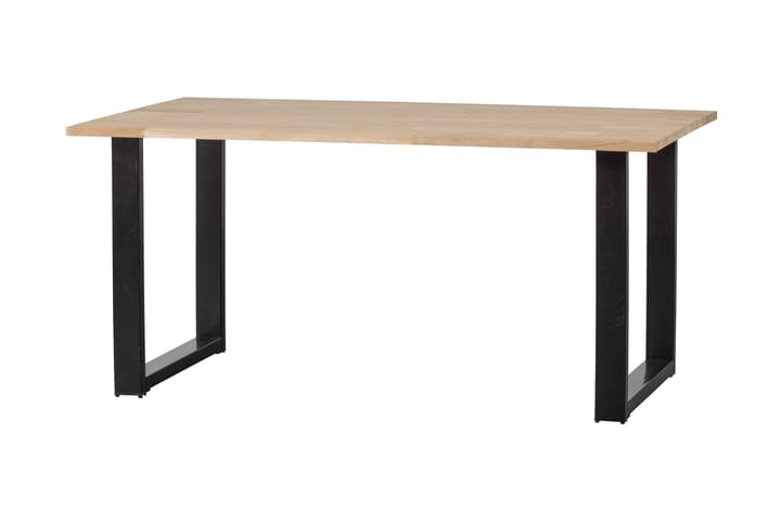 Ruokapöytä Tuor U-jalat 180 cm Käsittelemätön - Tammi/Musta - Ruokapöydät & keittiön pöydät