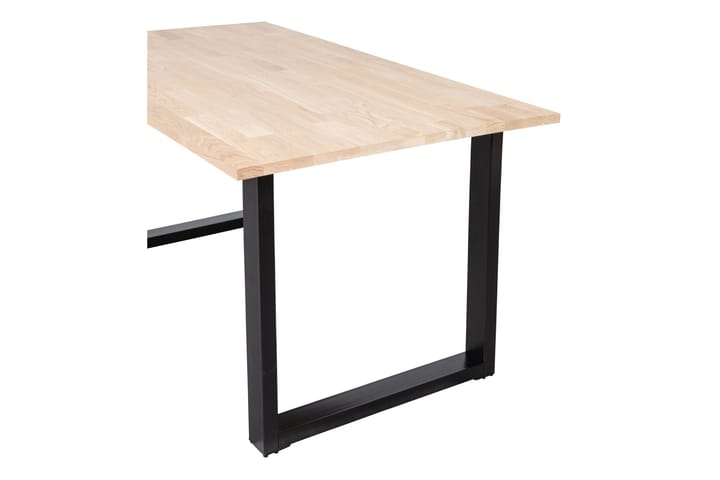Ruokapöytä Tuor U-jalat 180 cm Käsittelemätön - Tammi/Musta - Ruokapöydät & keittiön pöydät
