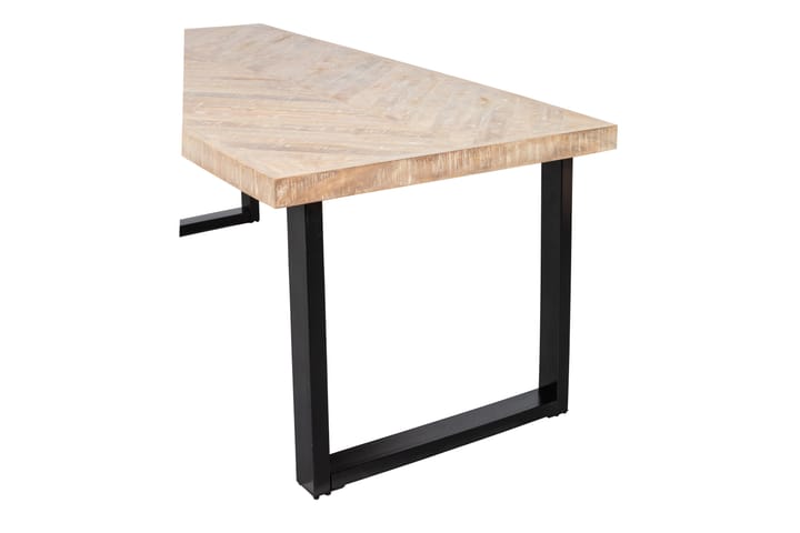 Ruokapöytä Tuor U-jalat 180 cm - Kalanruoto/Luonnonväri/Musta - Ruokapöydät & keittiön pöydät