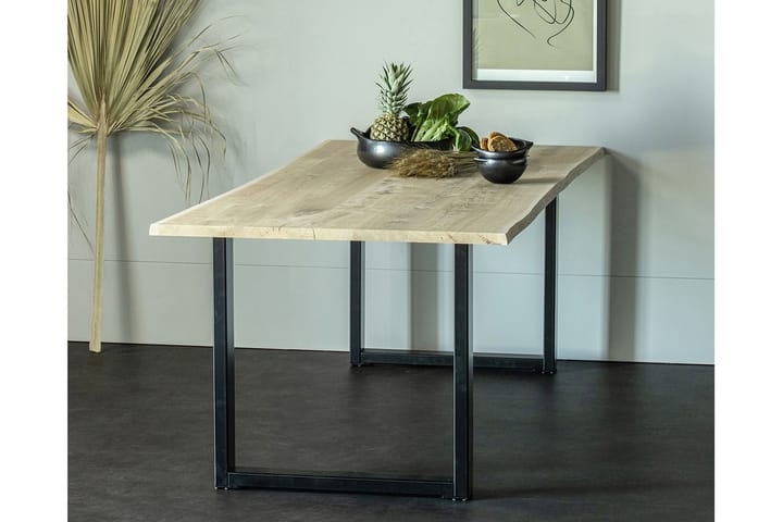 Ruokapöytä Tuor U-jalat 199 cm - Tammi/Musta - Ruokapöydät & keittiön pöydät