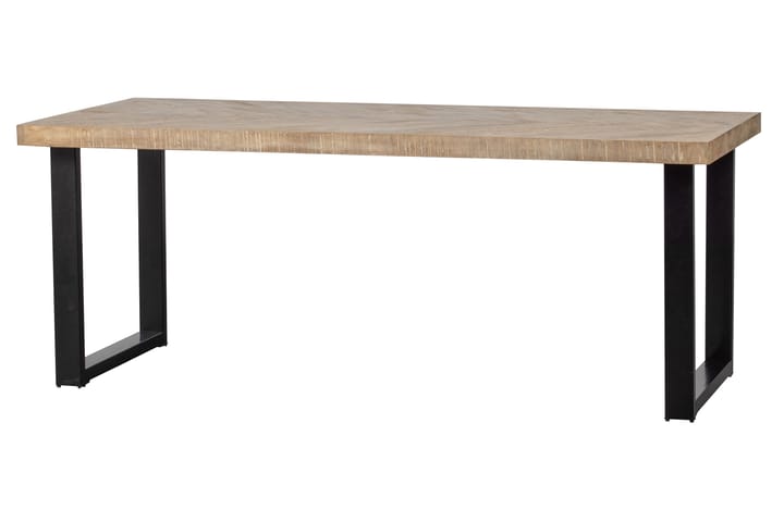 Ruokapöytä Tuor U-jalat 200 cm - Kalanruoto/Luonnonväri/Musta - Ruokapöydät & keittiön pöydät